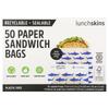 Lunchskins, Paper Sandwich Bags, Shark, 50 Count