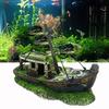 Aquarium Fish Tank Landscape Pirate Ship Wreck Ship Decor Resin Boat Ornament Aquarium Accessories Decoration