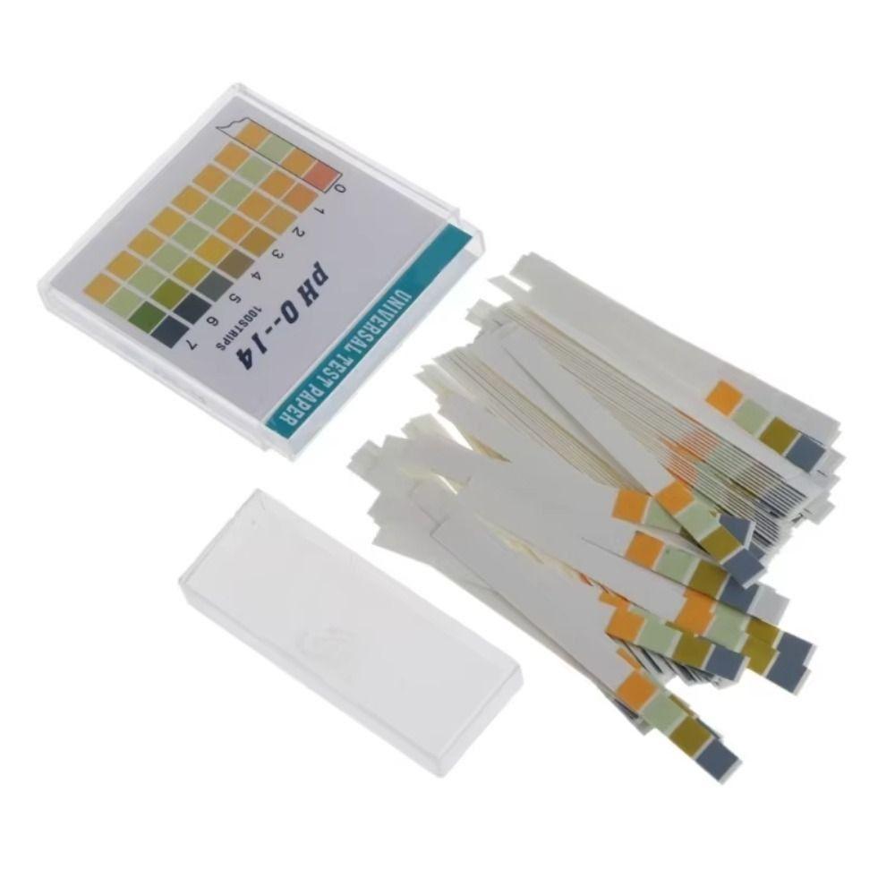 100 Strips PH Value 0-14 PH Test Paper Professional PH Meters Paper Water Saliva