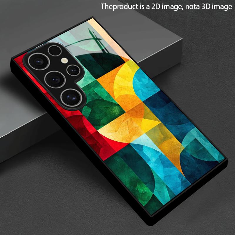 Чехол для телефона с 2D-рисунком для Samsung S26 S25 S24 S23 S22 S21 S20 A55 A54 Защитная крышка из закаленного стекла