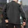 Мужская куртка с лацканами, длинным рукавом, накладным карманом, куртка, пальто с накладным карманом, однотонное вафельное однобортное пальто