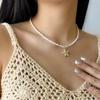 New Bohemian Beach Holiday Starfish Pendant Seed Bead Pearl Choker Necklace Ocean Style Women's Fashion Jewelry
