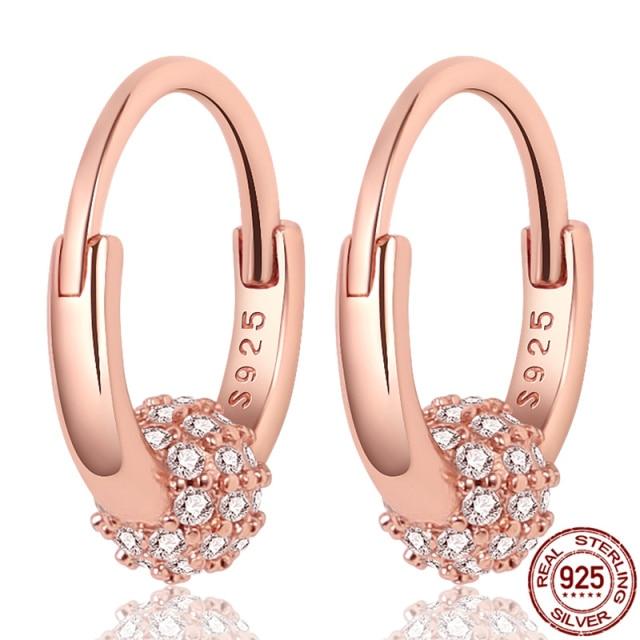 100 %Real 925 Sterling Silver 11 Style Classics Heart Zircon Earrings Are Suitable As Birthday Gifts For Girls Fashion Jewelry