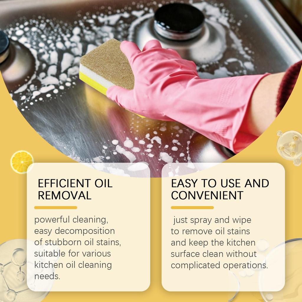 JAKEHOE Degreasing Cleaner Gentle Cleaning Kitchen Grease Household Kitchen Cooktop Grease Cleaner