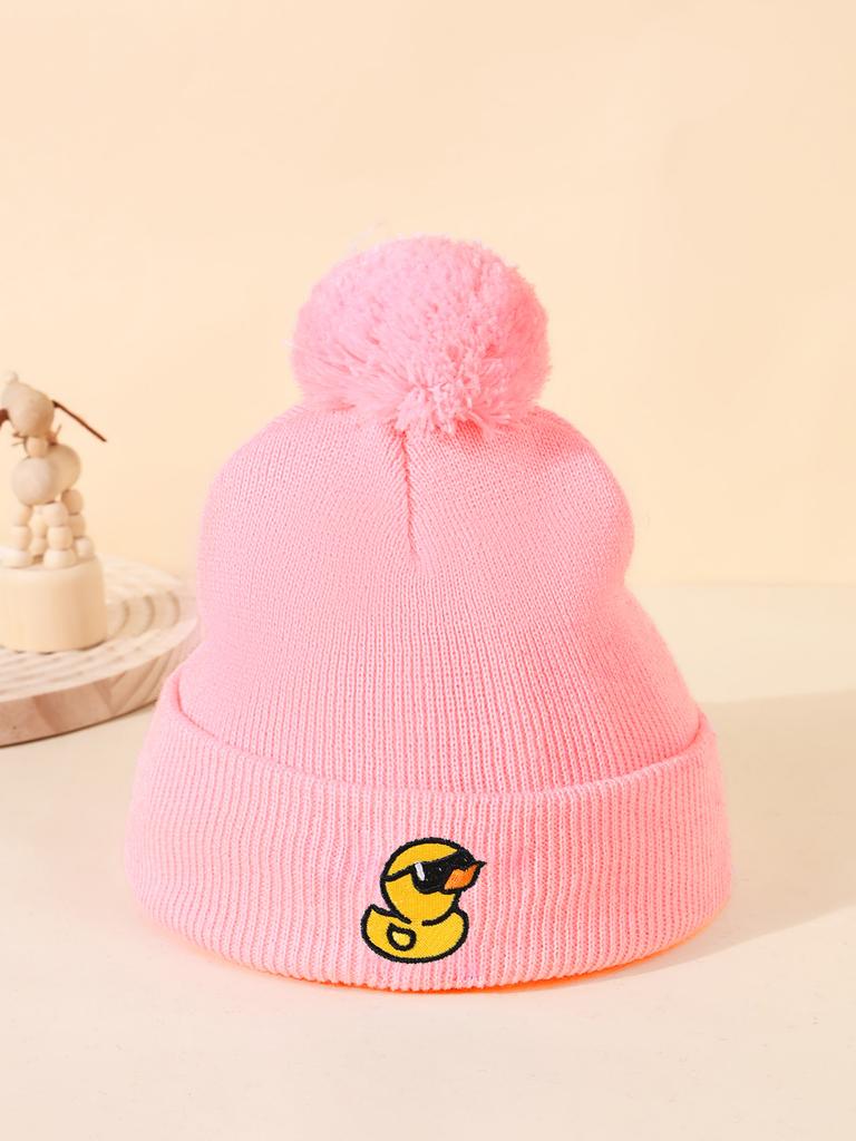 /Autumn And Winter Boys And Girls With The Same Casual Simple Versatile Trend Hairball Hat