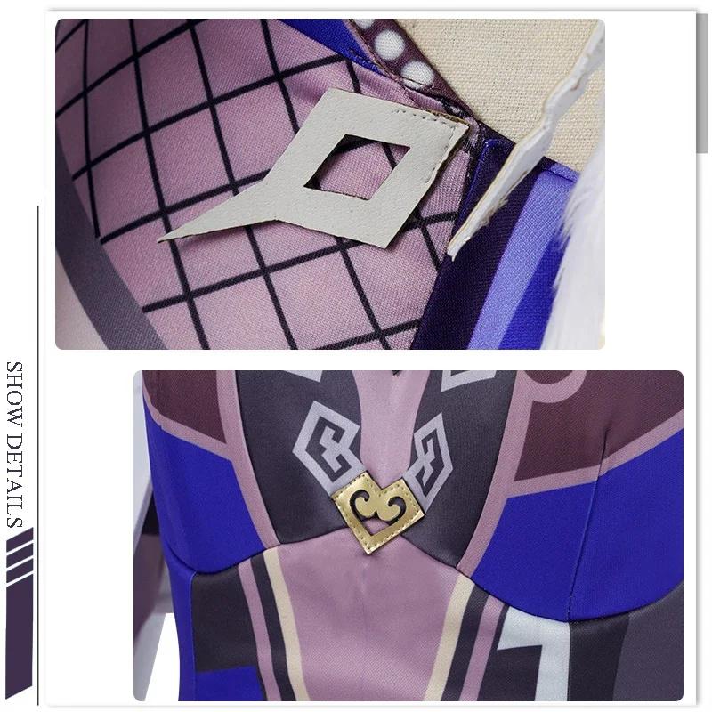 Yelan Cosplay Game   Cosplay Bodysuit Sexy Lovely Uniform Wig Suit Halloween Party Clothing Costumes