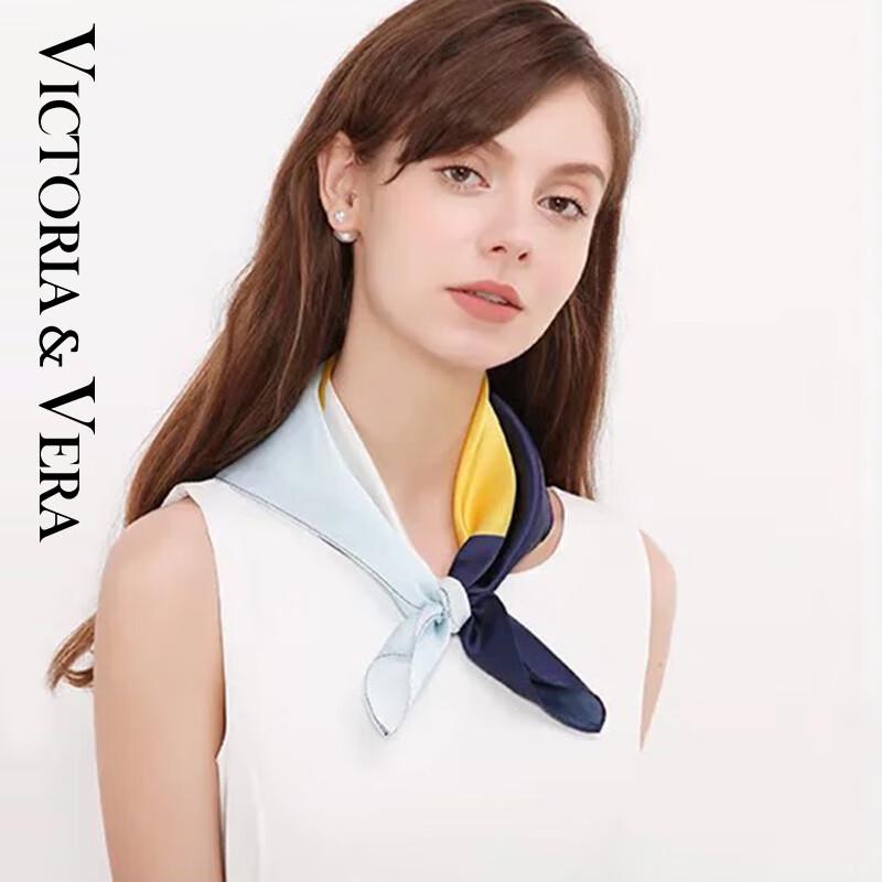 VICTORIA&VERA Elegant Mulberry Silk Printed Scarf