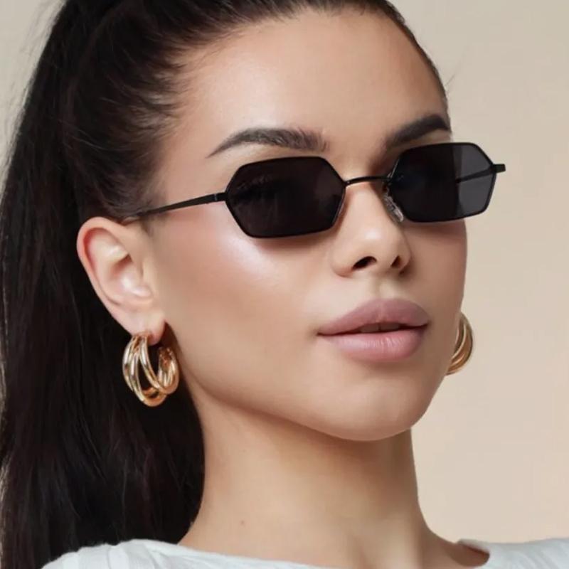 Fashionable And Individual Small-frame Sunglasses Metal Retro Square-frame Sunglasses Street Style Sunglasses 388