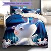 Rabbids Invasion Smile Bedding Quilt Set Quilt Cover Pillowcase Home Decoration Birthday Gift (1 * duvet cover + 2 * pillowcase, without core)