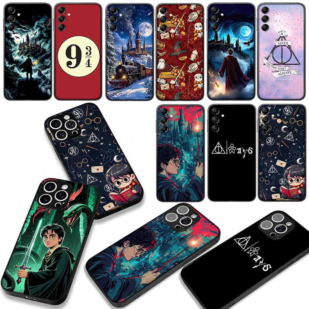 Art Owl Harries Wand Potters Phone Case for Samsung Galaxy A55 A54 A25 A36 A17 A26 A35 A33 A34 A14 A37 S8 S9 S20 S21 FE S10 Plus