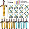 12-72Pcs Inflatable Weapons for Kids Pixel Diamond Swords Inflatable Swords for Theme Party Birthday Halloween Party Cosplay
