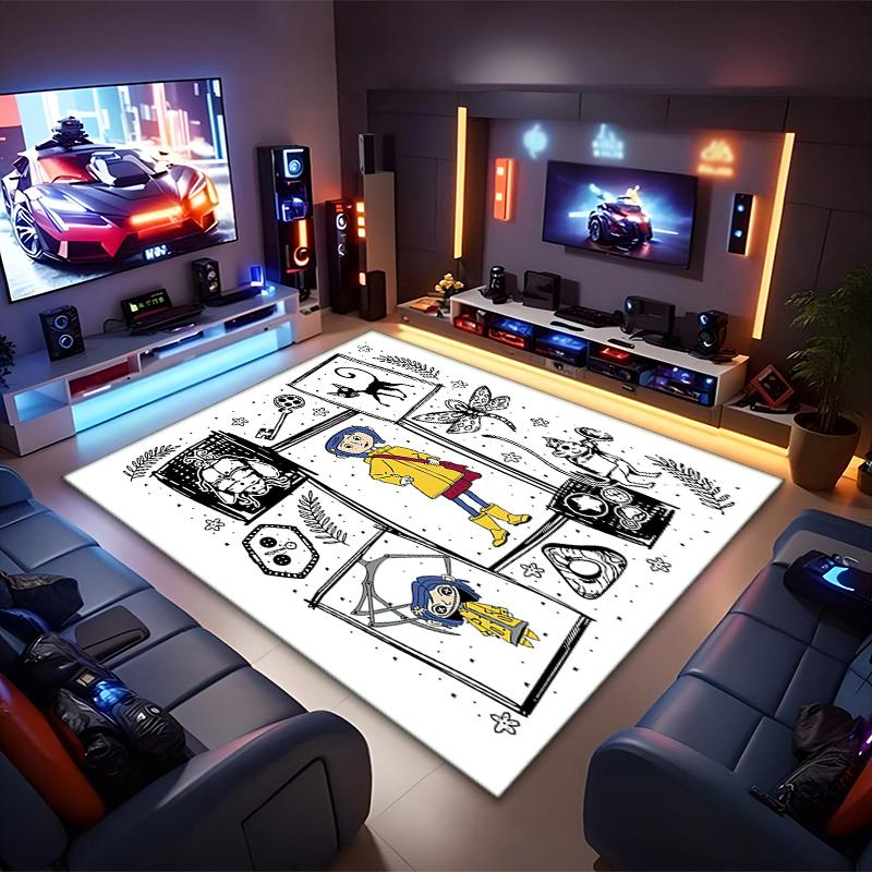 1PC Coraline Rug - home decoration Carpet For Living Room Bedroom Flooring Computer Chair Area Rug