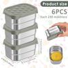 3/6 Pcs Stainless Steel Food Storage Box Reusable Storage Box with Sealed Lids Fresh Keeping Boxes Easy To Use Storage Container