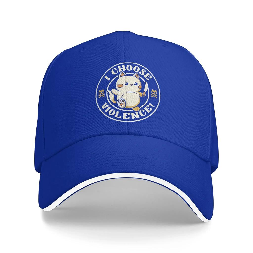 I Choose Violence Casual Baseball Cap Cat Outdoor Gym Trucker Hat Spring SunProof UnisexTeens Street Style Baseball Caps