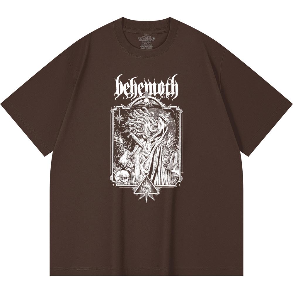 Хлопковая футболка плотностью 230 г/м² 100% Хлопок Heavy Metal Футболка с принтом рок-группы Популярная музыка Унисекс Тяжелая хлопковая футболка