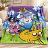 Adventure Time blanket Flannel Blanket Soft Cozy Plush Throw for Sofa Bed Lightweight Home Decoration Outdoor camping