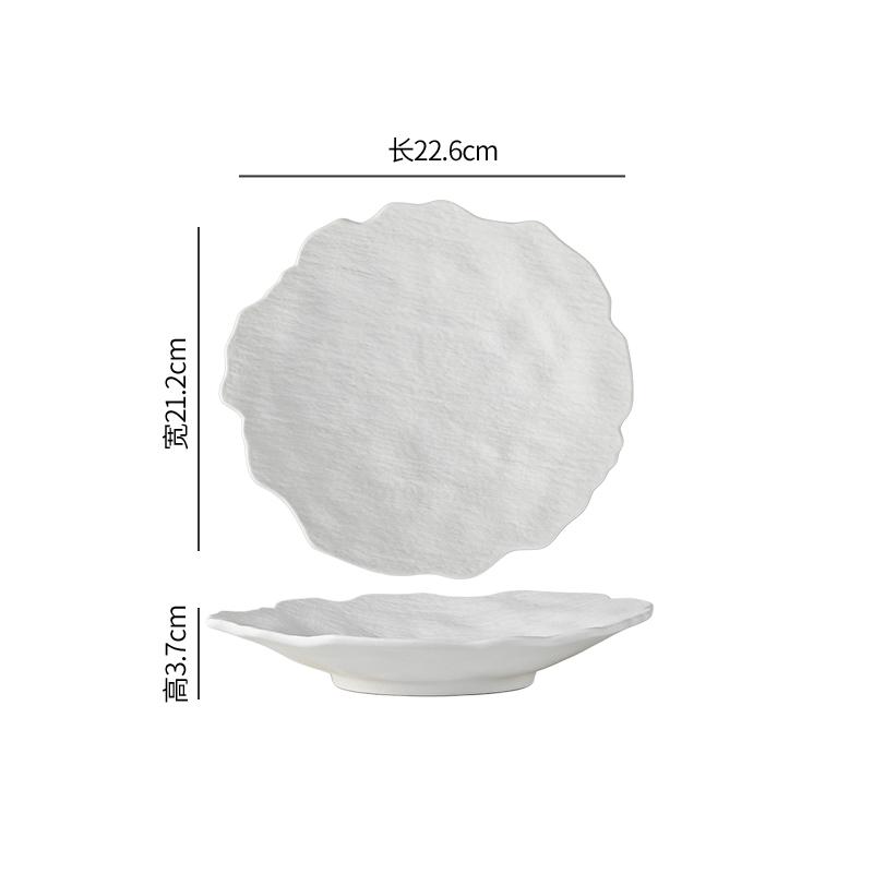 Керамическая обеденная тарелка для ресторана, нестандартная тарелка для стейка, десертная тарелка, тарелки для закусок, салатные тарелки, тарелки для пасты, чисто белая столовая посуда