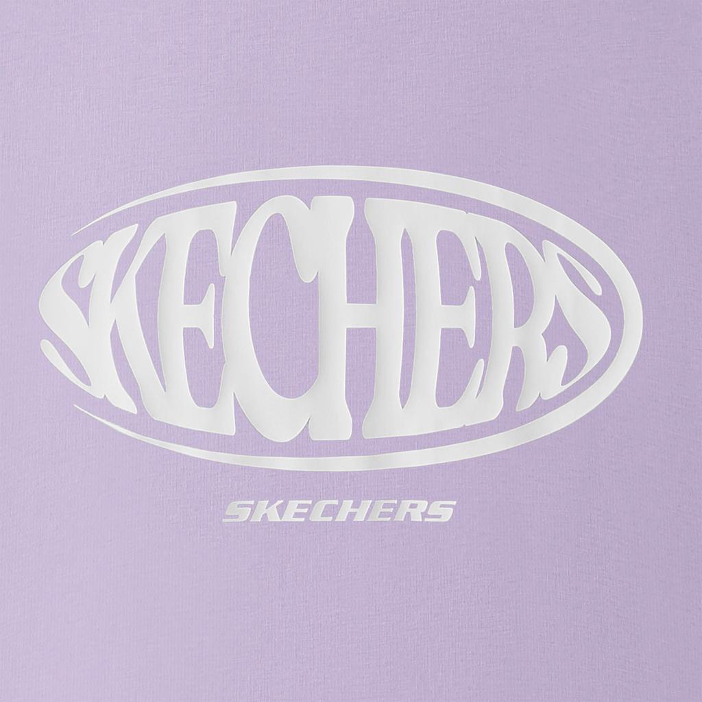 Skechers Модная вязаная футболка-пуловер с круглым вырезом, короткий рукав, унисекс, светло-снежно-голубой L225U042-00EW