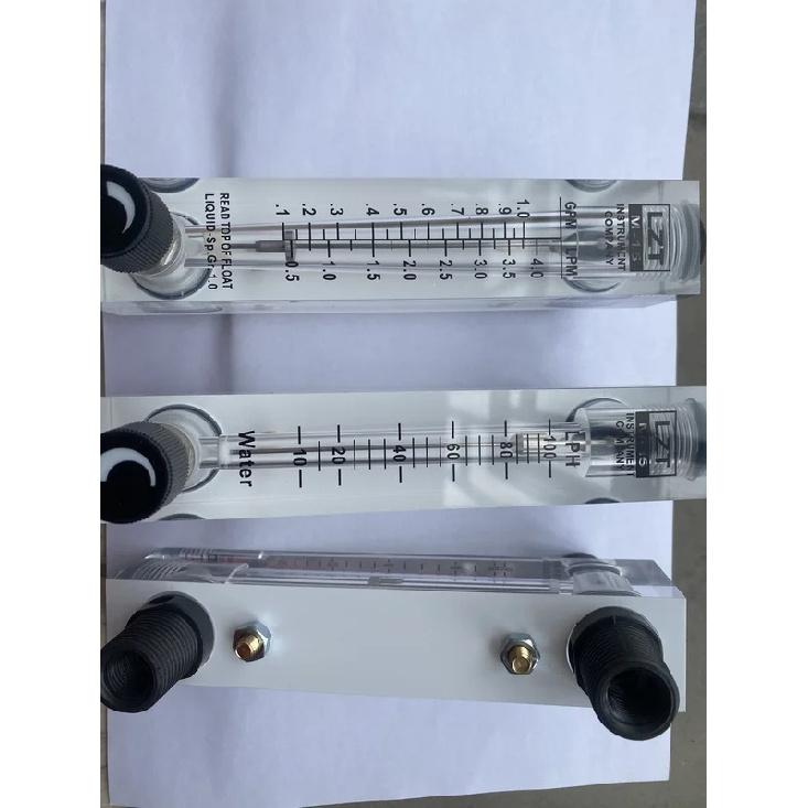LZM-15T PMMA Liquid Flowmeter Water Flow Meter Panel Rotameter With Control Valve 0.2-2LPM 0.2-3LPM 0.5-4LPM 1-7LPM 10-100L/H
