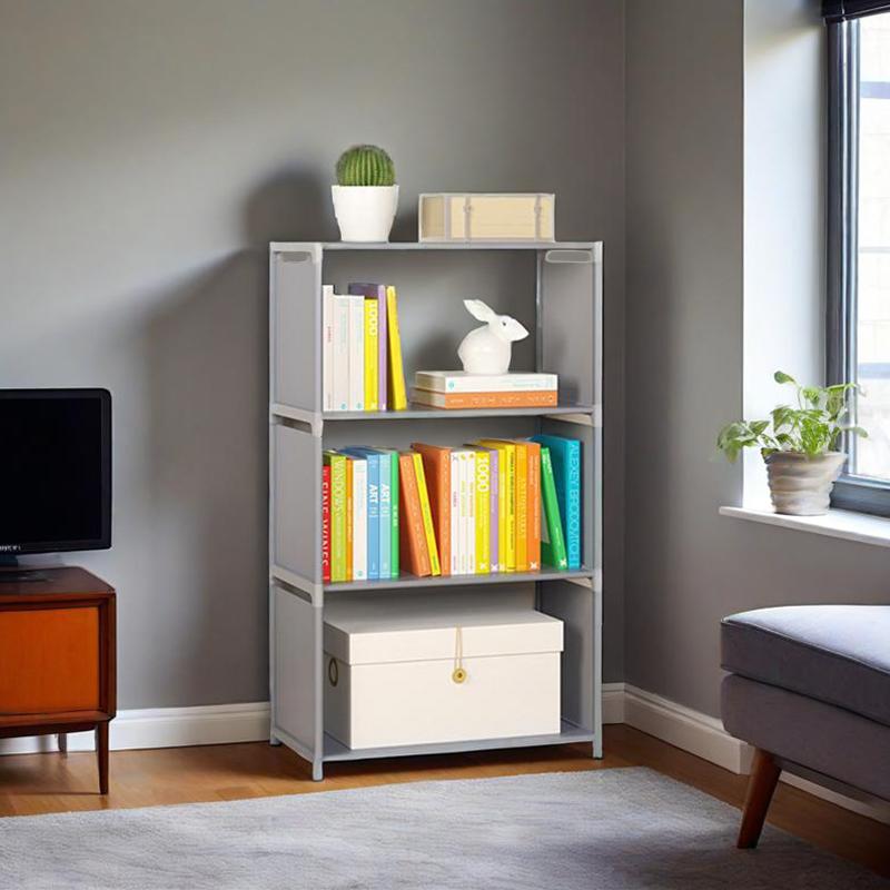 1 шт. Книжная полка 4/5 ярусов Стойка для демонстрации книг Большая вместимость Органайзер для игрушек Полка для мелочей Легкая сборка Сделай сам Многоярусный Простой держатель для книг