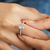 S925 Sterling Silver Rectangular Cut Engagement Ring - 1/2/3 Carat D Color VVS Moissanite Half Eternity Band Jewelry for Women