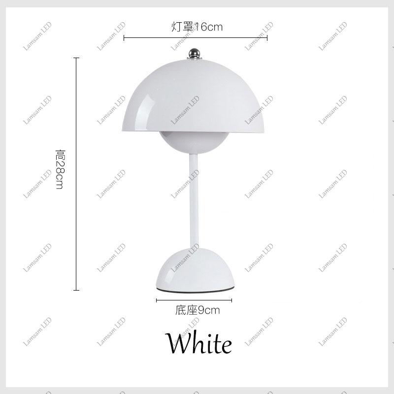 Rechargeable LED Flower Bud Table Lamp Touch Sensing Tricolored with DC USB Cable for Bedside Living Room Hotel Canteen