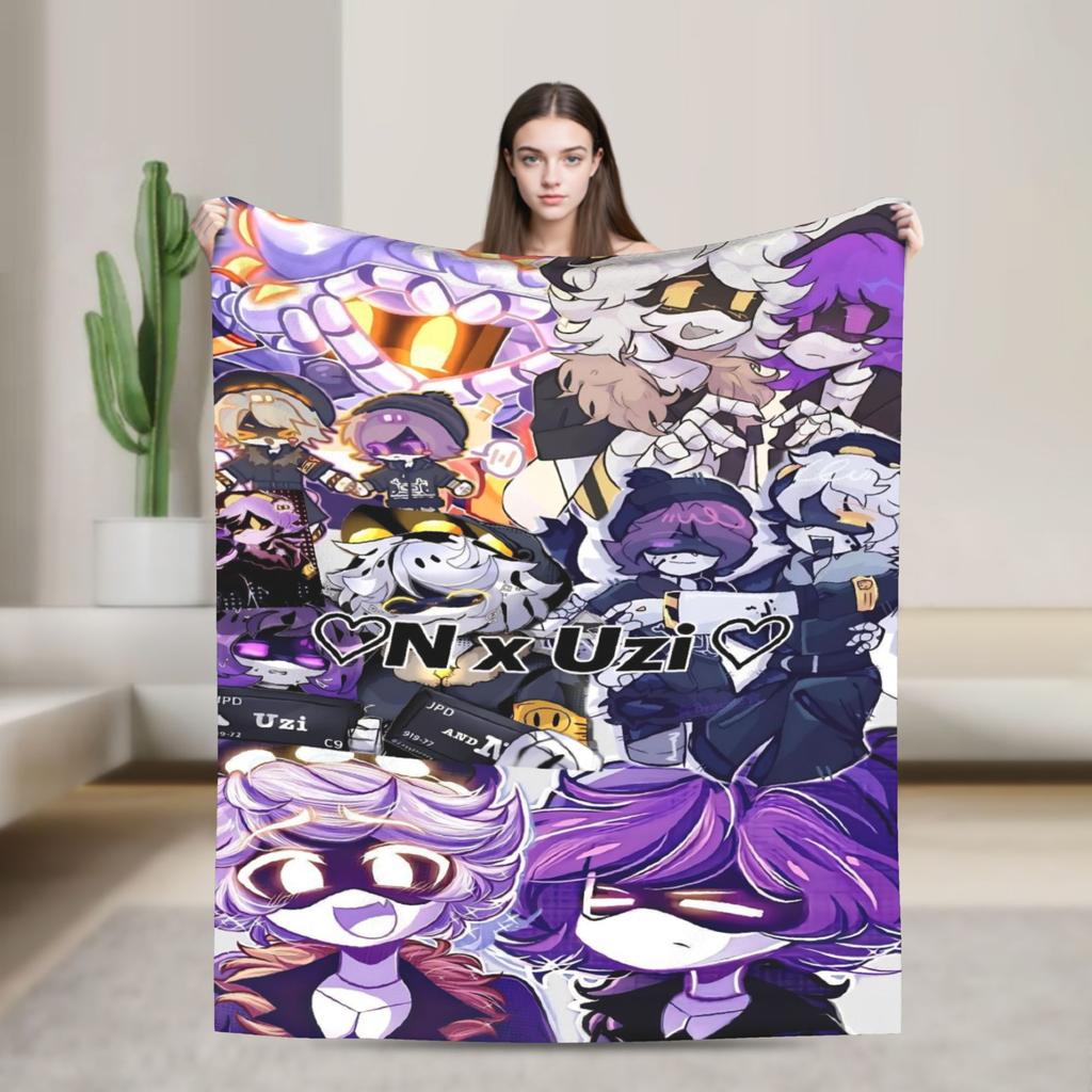 Murder Drones Blanket  Super Warm Aesthetic Plush Throw Blanket For Kids Adult Outdoor Flannel Bedspread Bed Cover