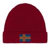 Bonnet Drapeau Åland En Rouge