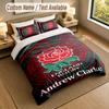 Bedding Set 1 Duvet Cover 2 Pillowcases England Rugby Print Soft Bed Linen Bedroom Decor