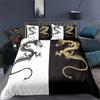 Scientisfictional Dragon Duvet Cover Set Colorful Graffiti Bed Linen Set Bohemia Comforter Bedding Set Bedroom Set Queen