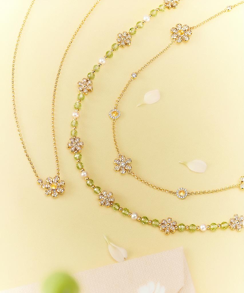 Lola Rose Daisy Peridot Freshwater Pearl Women'S Beaded Necklace