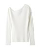 ИДЕНТИФИКАТОР FRAY. Асимметричный вырез Ребристый трикотаж FWNT244157 Женский Белый