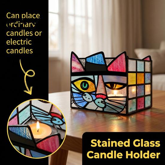 Corgi Relief Storage Container Stained Glass Style Pen Holder, Unique Acrylic Desktop Organizer, 3D Home Office Desk Supplies Embossed Pattern Planter