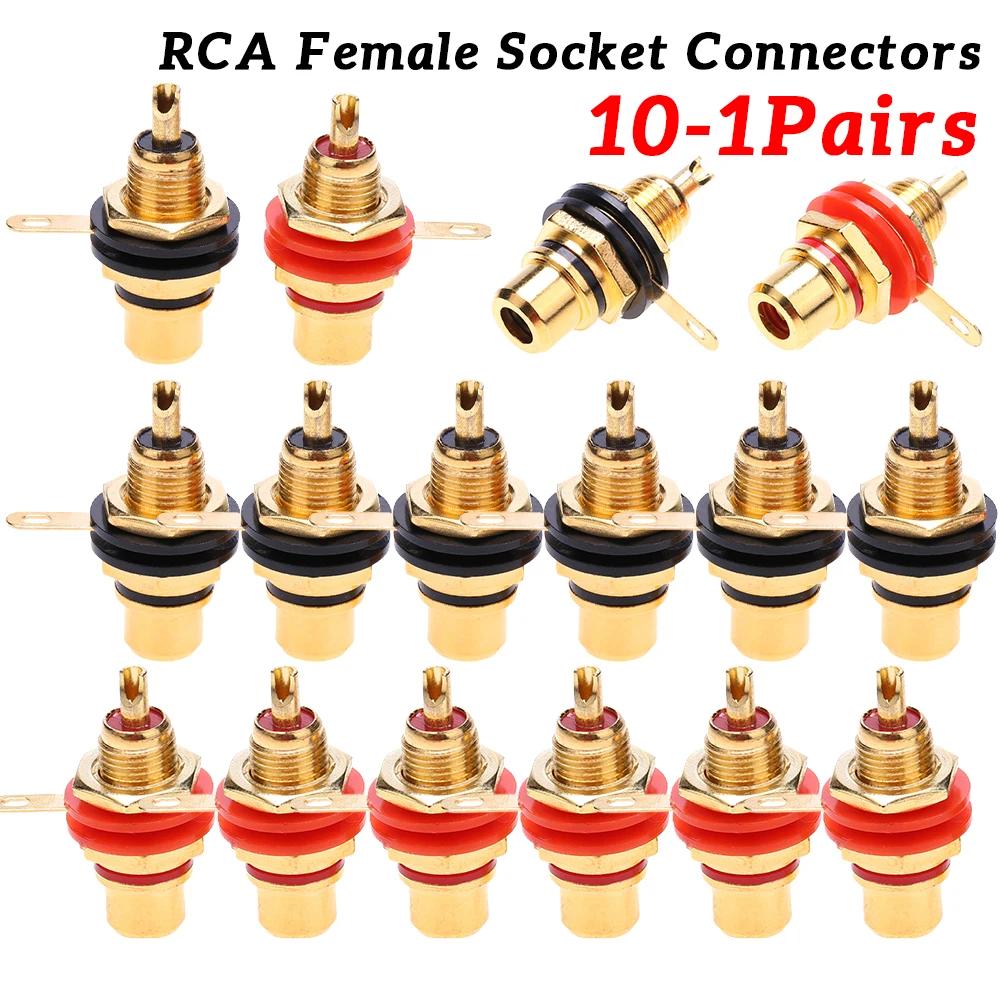 2-20 шт. RCA гнездо разъемы цинковый сплав золотое покрытие female RCA jack разъем аксессуары RCA female штекер аудио гнездо