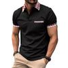 Летняя мужская рубашка поло большого размера в клетку, мужская рубашка поло с коротким рукавом и лацканами
