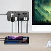 Удлинитель с быстрой зарядкой, 4 розетки и 4 USB (2 Тип-C) с удлинительным шнуром 10 футов и защитой от перенапряжения для нескольких устройств