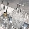 Glass Soap Dispenser Foam Soap Dispenser with Diamond Glass Refillable Hand Soap Dispenser Worktop Soap Dispenser