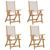 VidaXL Chaises pliables de jardin lot de 4 bois d'acacia et textilène, chaise de jardin, siège d’extérieur, chaise de 3279238
