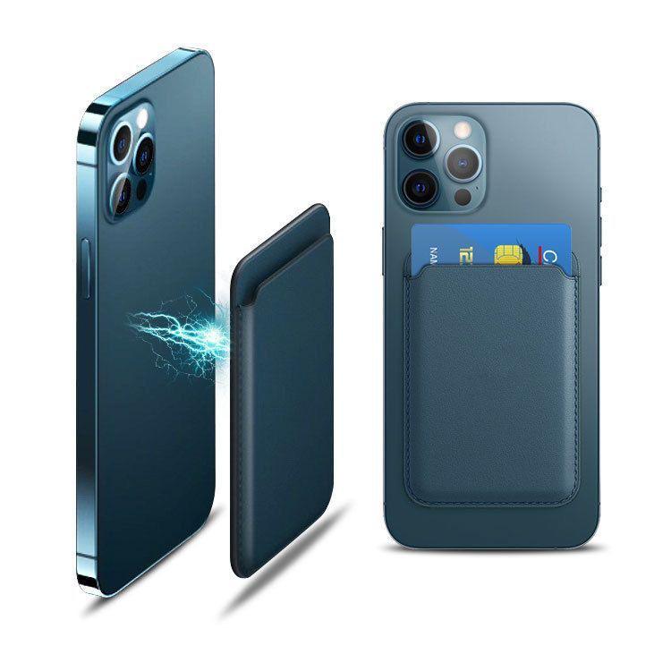Магнитный держатель для карт MagSafe для iPhone 16/17, Прочная магнитная PU-кожа, Официальный стиль