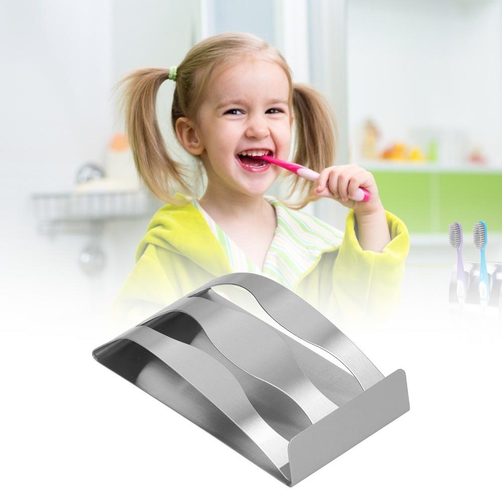 Stainless Steel Toothbrush Holder Silver Razor stand Toothbrush Organizer Tile Glass Mirror