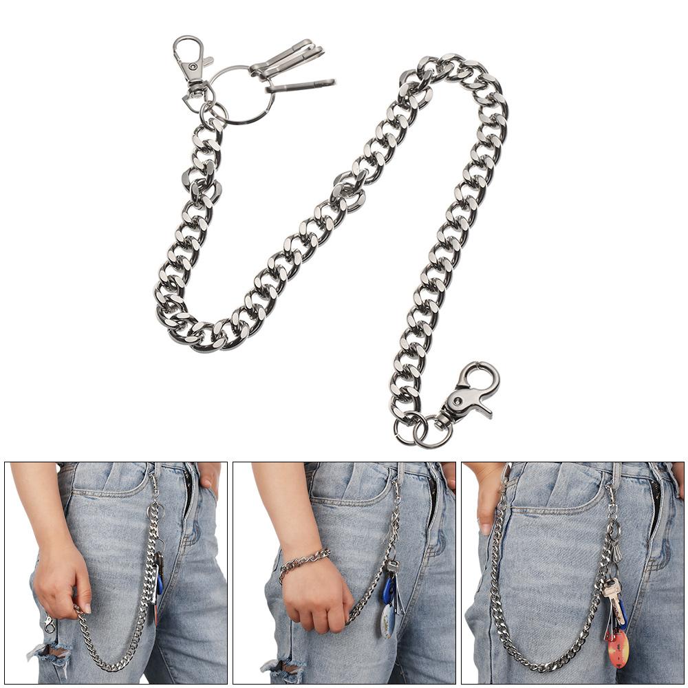 Hipster Punk Rock Key Chains Clip Biker Link Wallet Chain Belt Pant Jean Keychain Thick chain