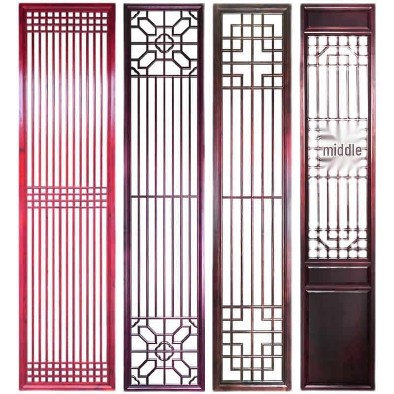 Antique Chinese Dongyang Solid Wood Windows and Doors: Fretwork Entrance Screens & Living Room Grille Partitions.