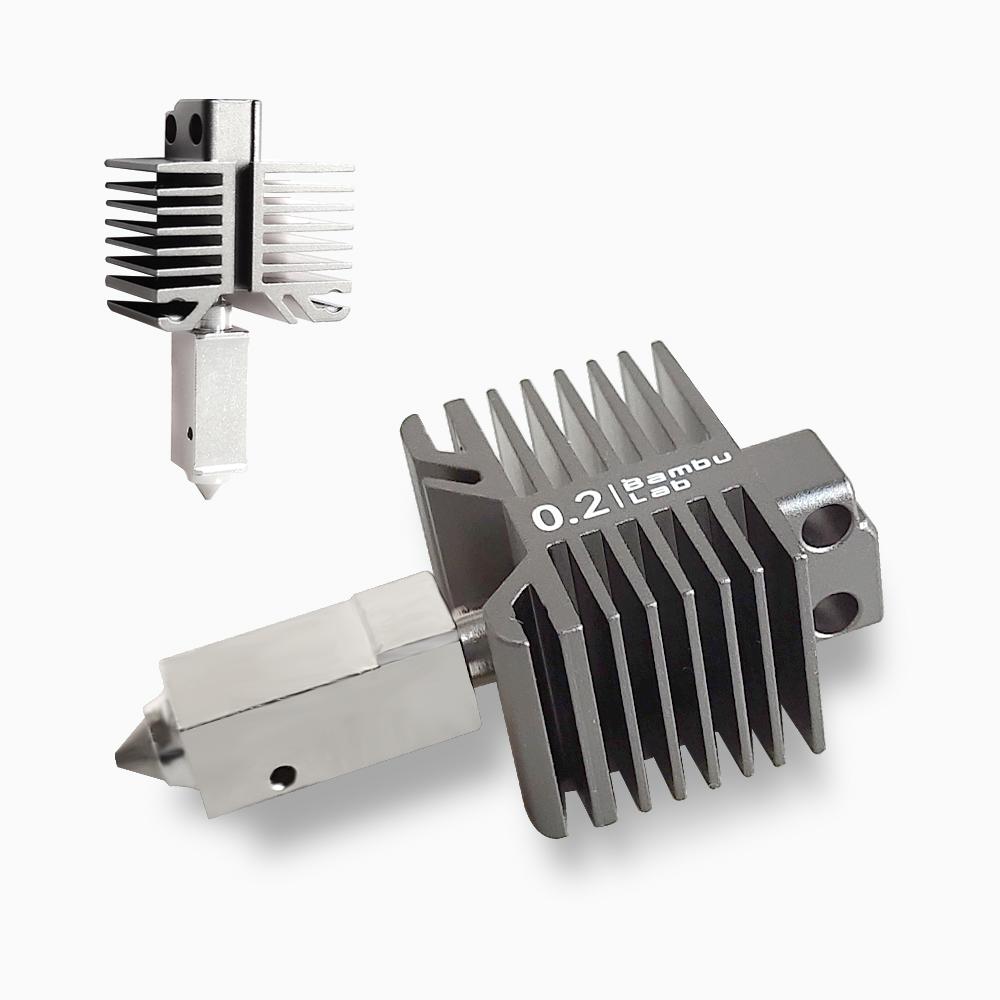 TEWIRROW Оригинальные комплекты Hotend от Bambu Lab с соплом из нержавеющей стали, подходят для серий X1 и P1, совместимы с 3D-принтерами P1P P1S X1C X1E 0,2 мм