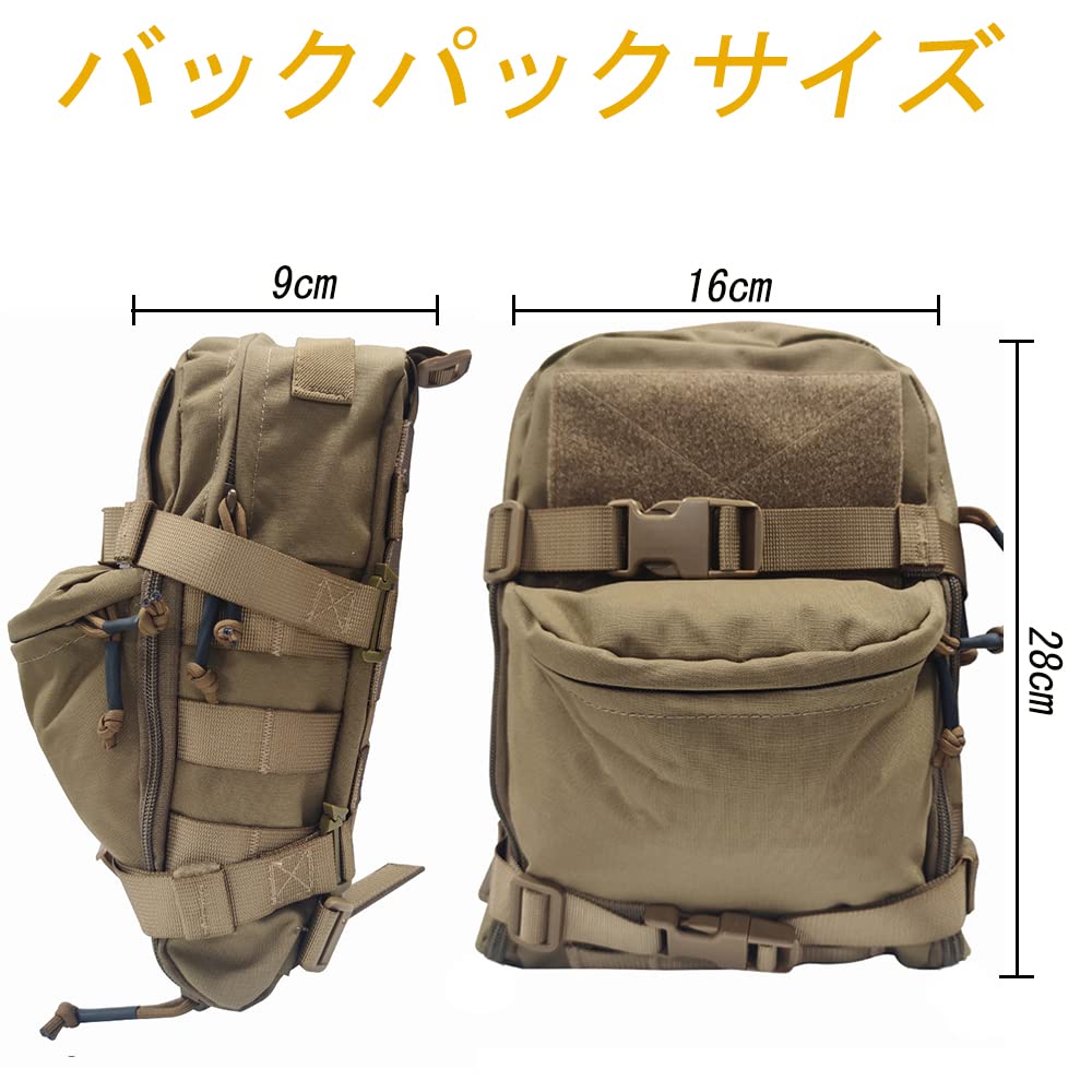 Water Bag Tactical Pouch Hydration Pack Military 500D Nylon Molle Water Bottle Pouch Large Capacity Storage Bag Climbing Travel Backpack Airsoft