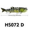 13cm Multi-Section Fish Lure, 22g, 8-Segment Hard Bait for Sea Fishing, Model HS072