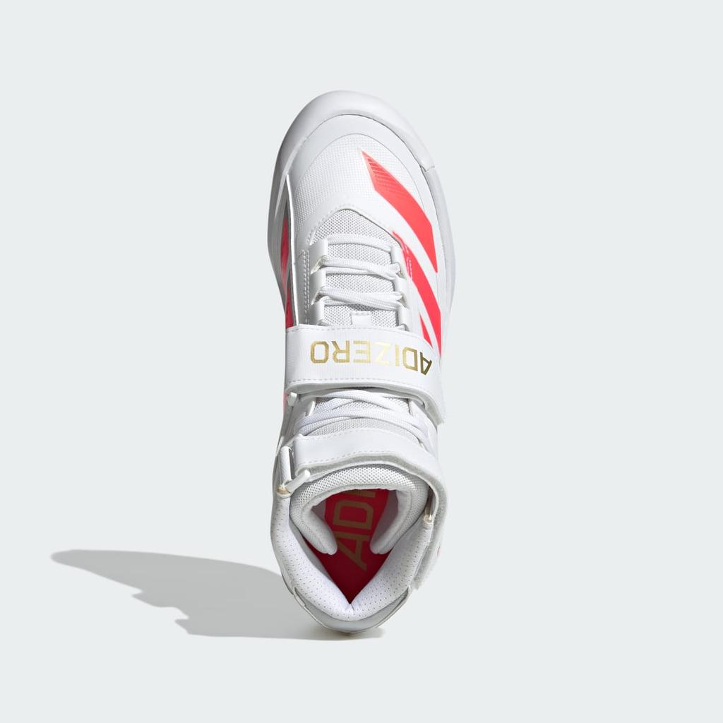 adidas ADIZERO JAVELIN KJ9552 Unisex Performance Sports Shoes Cloud White / Solar Turbo / Gold Metallic