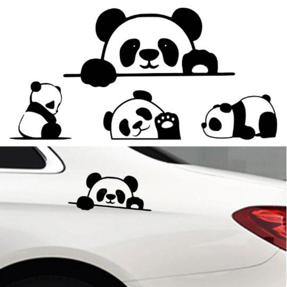 Vinyl Car 3D Panda Stickers Universal Simulation Panda Cars Decal  Car-Styling