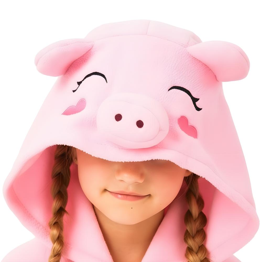 Piżama Onesie Kigurumi Kostium Przebranie Różowa Świnka Dzieci 95 - 105Cm