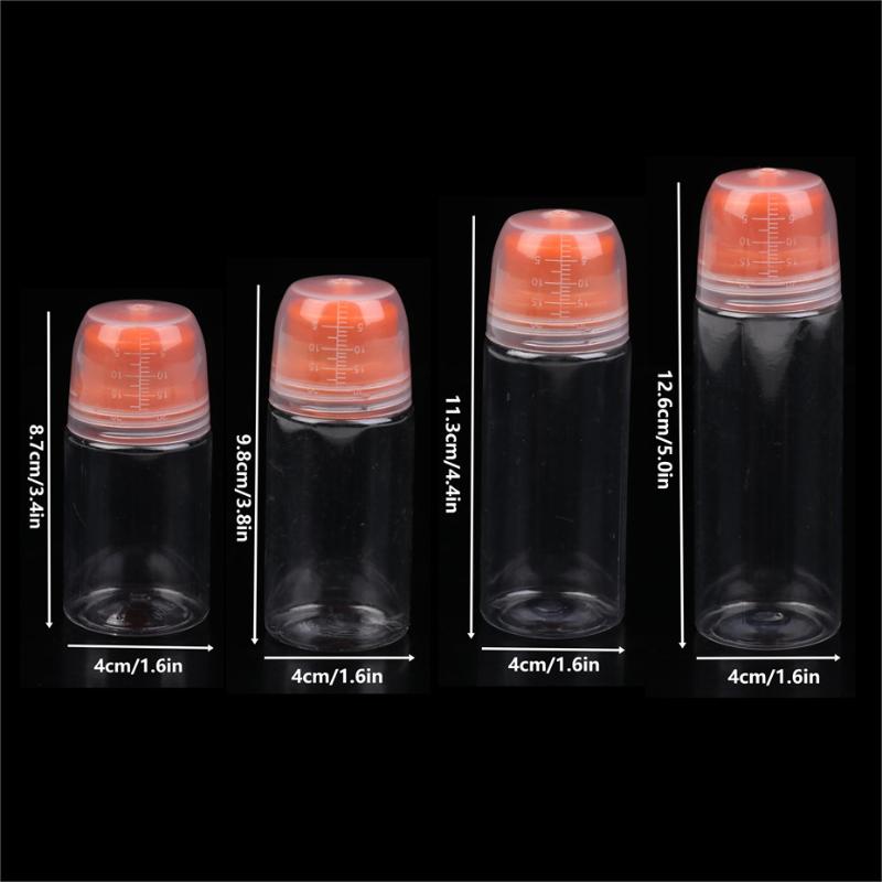 1 шт. Круглые и квадратные многоразовые пластиковые бутылки с дозатором с градуировкой – для салатной заправки, масел для барбекю и приправ