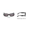 Miu Miu Logo Design Acetate Rectangular Sunglasses Unisex sunglasses Gray SMUB04E16KFE80QC053